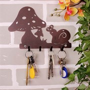 Ключница настенная металлическая черная Улитка 701-020B - фото 58844