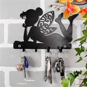 Ключница настенная черная металлическая Фея Динь динь 701-021B - фото 58846