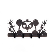 Ключница настенная металлическая коричневая Пандочка 701-024Br - фото 58857