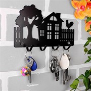 Ключница настенная металлическая черная Дача 701-027B - фото 58866