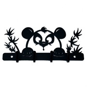 Ключница настенная металлическая черная Пандочка 701-024B - фото 58873