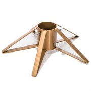 Подставка для ёлки металлическая Пирамида золотая 200-26G - фото 58879