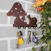 Ключница настенная металлическая коричневая Улитка 701-020Br - фото 58902