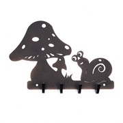 Ключница настенная металлическая коричневая Улитка 701-020Br - фото 58903