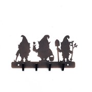 Ключница настенная коричневая металлическая Гномы 701-022Br - фото 58934