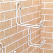 Кронштейн для хранения инструментов в гараж настенный металл белый 58-102W - фото 58939