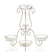 Подставка Лоза бело-золотая на 4 цветка высота 73 см 14-004-WG - фото 58948