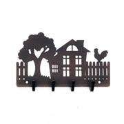 Ключница настенная металлическая коричневая Дача 701-027Br - фото 58960