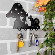 Ключница настенная металлическая черная Улитка 701-020B - фото 58961