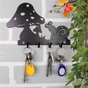 Ключница настенная металлическая черная Улитка 701-020B - фото 58962