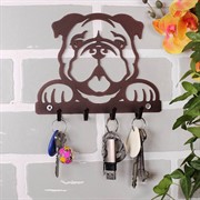 Ключница настенная металлическая коричневая Щенок 701-018Br - фото 58982