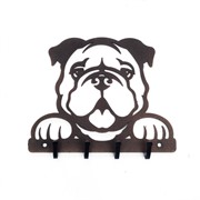 Ключница настенная металлическая коричневая Щенок 701-018Br - фото 58983