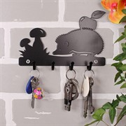 Ключница настенная металлическая черная Ёжик 701-015B - фото 58993