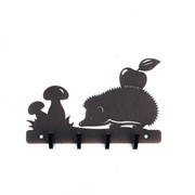 Ключница настенная металлическая коричневая Ёжик 701-015Br - фото 58998