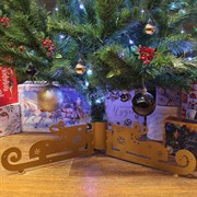 Подставка для ели золотая металлическая Коньки 200-038G - фото 59045 Подставка для ели золотая металлическая Коньки 200-038G - фото 59045