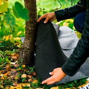 Приствольный квадрат 100 х 100 см Спанбонд черный 55 г/м.кв. H202-10, 2шт - фото 59094