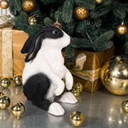 Фигура садовый Заяц Русак бело-чёрный F07436-WBL - фото 59123