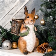 Кашпо садовое для растений Заяц с корзиной U09092 - фото 59142