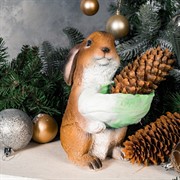 Фигура кашпо садовая Зайчонок с салатом U09090 - фото 59146