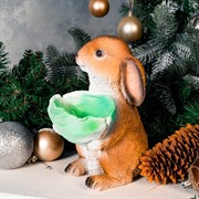 Фигура кашпо садовая Зайчонок с салатом U09090 - фото 59147