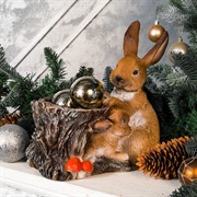 Кашпо для цветов Зайчиха с зайчонком U09076 - фото 59153