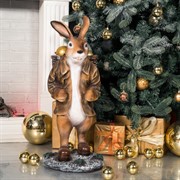 Фигура Заяц коричневый с корзиной на спине для растений F01042-Br - фото 59157