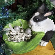 Кашпо садовое для растений Заяц с капустой F08380-WBL - фото 59219