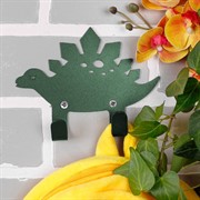 Крючок двойной настенный для детских вещей Динозавр 702-004Gr - фото 59361