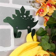 Крючок двойной настенный для детских вещей Динозавр 702-004Gr - фото 59362