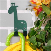 Крючок двойной для детских вещей Жираф металлический 702-007Gr - фото 59363