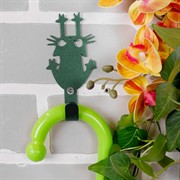 Крючок настенный для детских вещей металлический Котик 702-009Gr - фото 59366