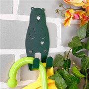 Крючок настенный для детских вещей металлический Медвежонок 702-013Gr - фото 59369