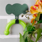 Крючок настенный для детских вещей металлический Слонёнок 702-017Gr - фото 59373