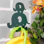 Крючок настенный для детских вещей металлический Слоники 702-018Gr - фото 59375