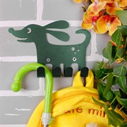 Крючок настенный для детских вещей металлический Щенок 702-019Gr - фото 59377