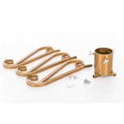 Подставка ёлочная на новый год металлическая золотая разборная 200-35G - фото 59385