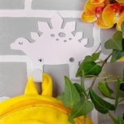 Крючок двойной настенный для детских вещей Динозавр 702-004W - фото 59387