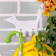 Крючок настенный для детских вещей металлический Лисёнок 702-011W - фото 59389