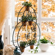 Подставка для цветов на подоконник Бабочки на 12 кашпо 41-918B - фото 59514