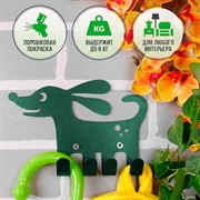 Крючок настенный для детских вещей металлический Щенок 702-019Gr - фото 59824