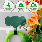 Крючок настенный для детских вещей металлический Слонёнок 702-017Gr - фото 59842