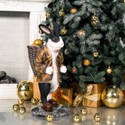 Фигура садовая Заяц с корзиной на спине для растений F01042-WBL - фото 59856