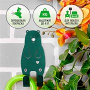 Крючок настенный для детских вещей металлический Медвежонок 702-013Gr - фото 59867