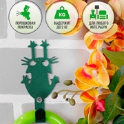 Крючок настенный для детских вещей металлический Котик 702-009Gr - фото 59868