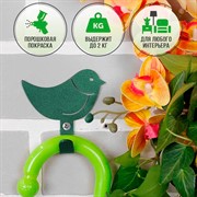 Крючок настенный для детских вещей металлический Птичка 702-016Gr - фото 59886