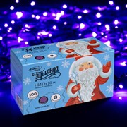 Гирлянда Нить ECO 10м фиолетовое свечение 8 режимов - фото 59914