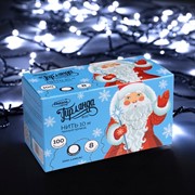 Гирлянда Нить ECO 10м белое свечение 8 режимов тёмная нить - фото 59928