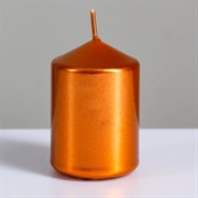 Свеча столбик 5,5 х 8см кофейно-золотая - фото 59954
