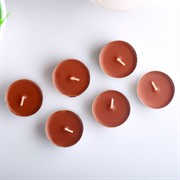 Набор чайных свечей ароматических Шоколад 3,8х1,6см 6шт - фото 59965