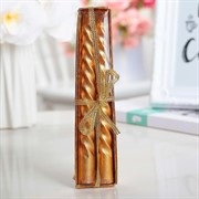 Набор свечей витых 1,5х15см 2 шт золотой металлик - фото 59969